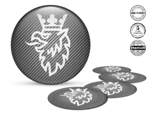 Saab Logo Autocollants Roues Édition Époxy de Qualité